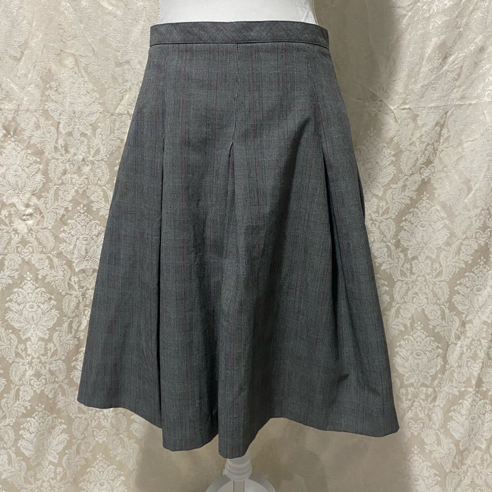 Plaid preppy retro pleated skirt